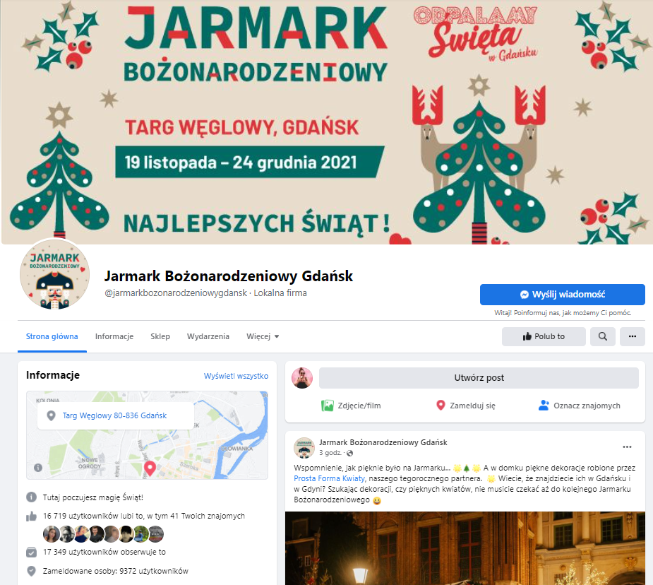 Jarmark Bożonarodzeniowy Gdańsk Pynci Social Media