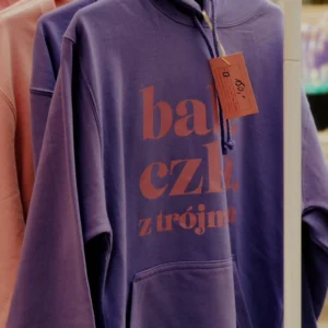 Bluza babeczkowa - lawendowa z kapturem LIMITOWANA
