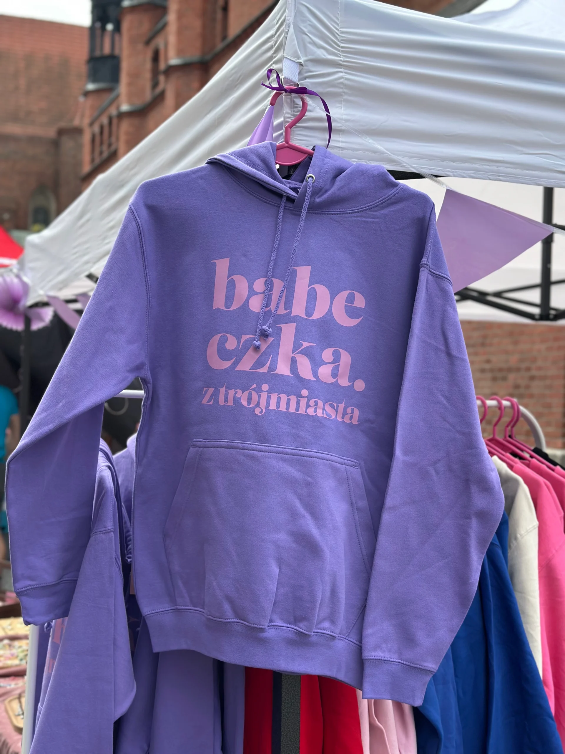 Bluza babeczkowa - lawendowa z kapturem LIMITOWANA - obrazek 2